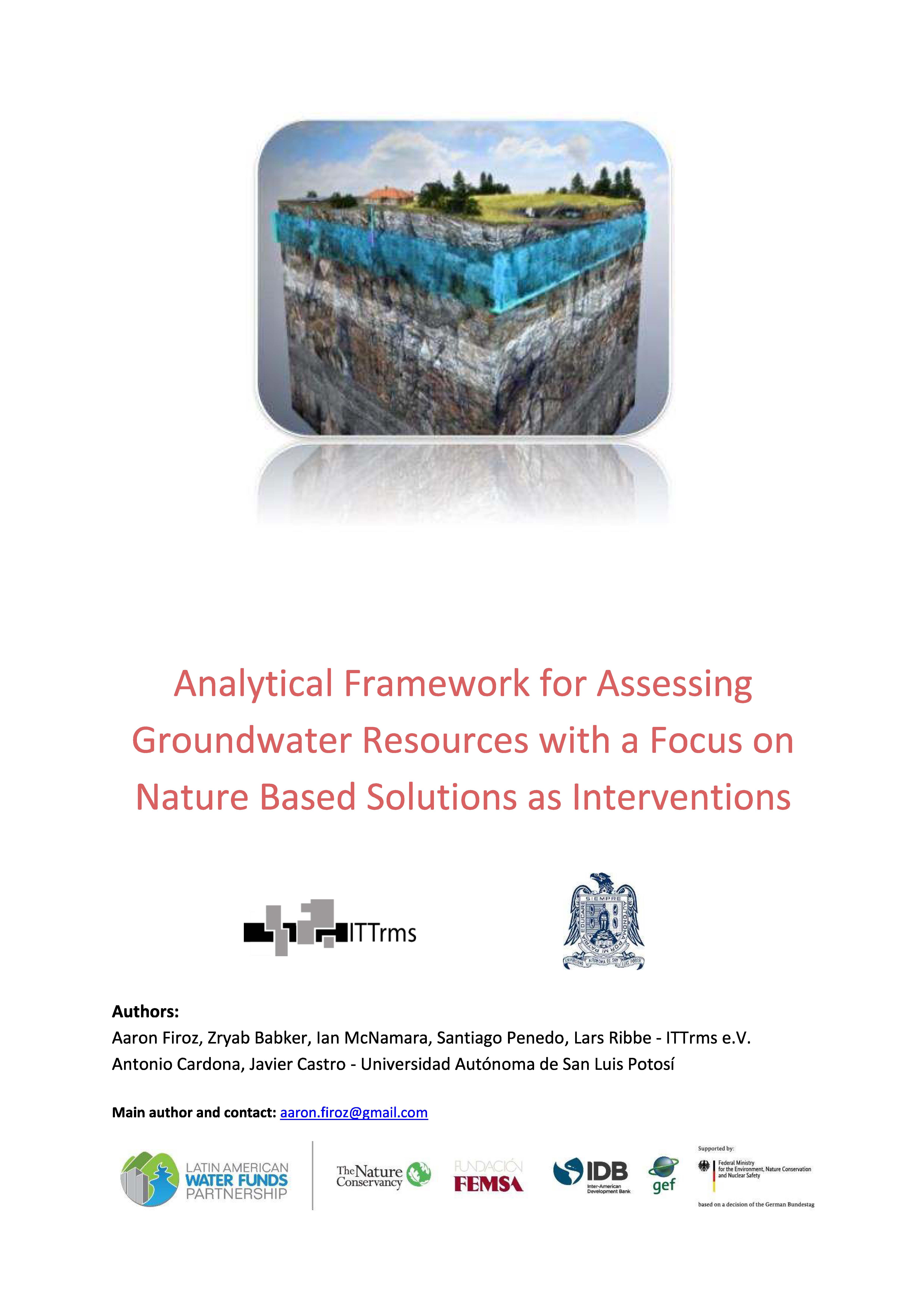 Analytical Framework for Assessing Groundwater Resources with a Focus on Nature Based Solutions as Interventions