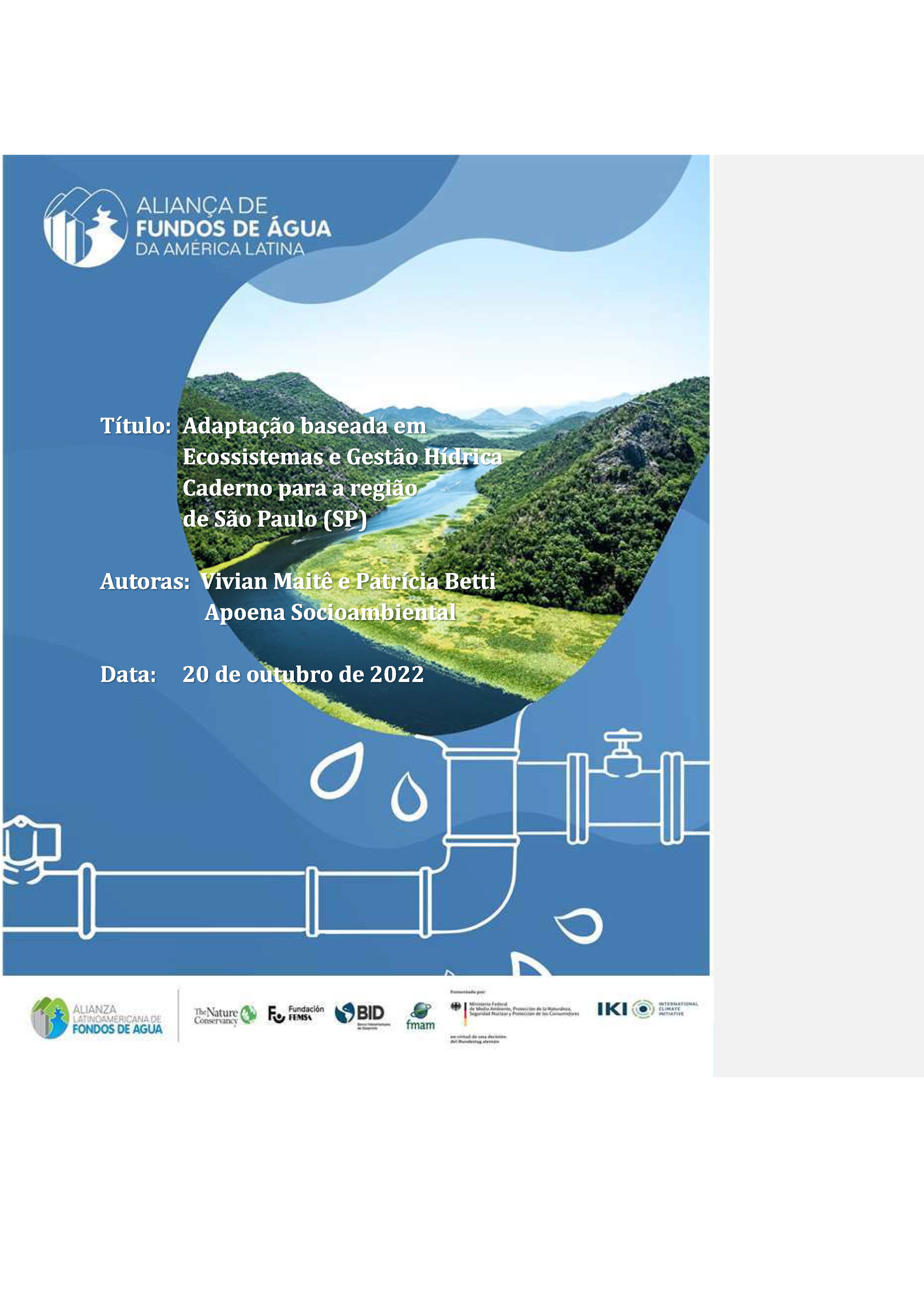 Ecosystem-based adaptation in Water Security:  Sao Paulo