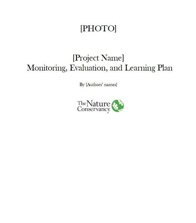 Monitoring, Evaluation and Learning Plan