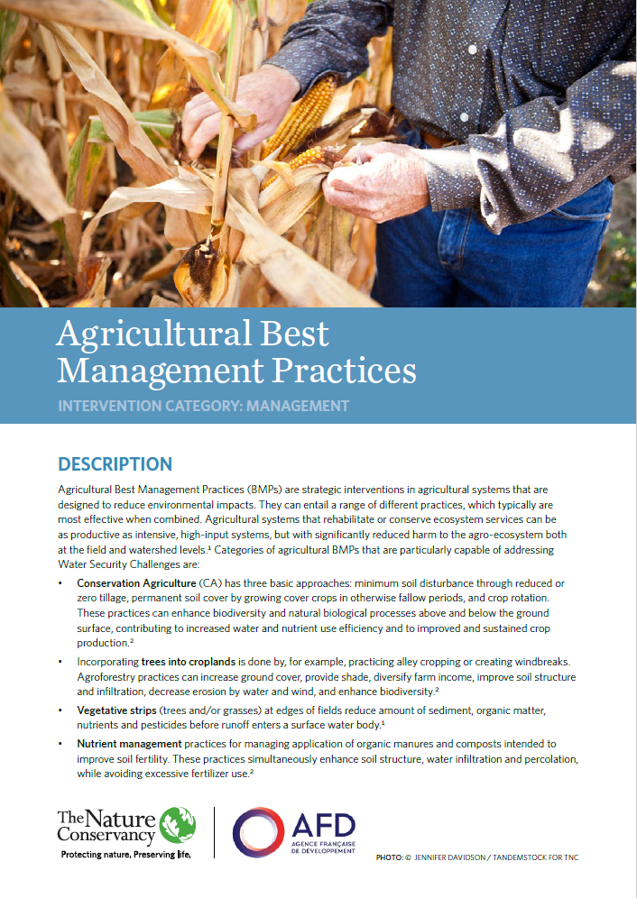 NbS Factsheet: Agriculture Best Management Practices