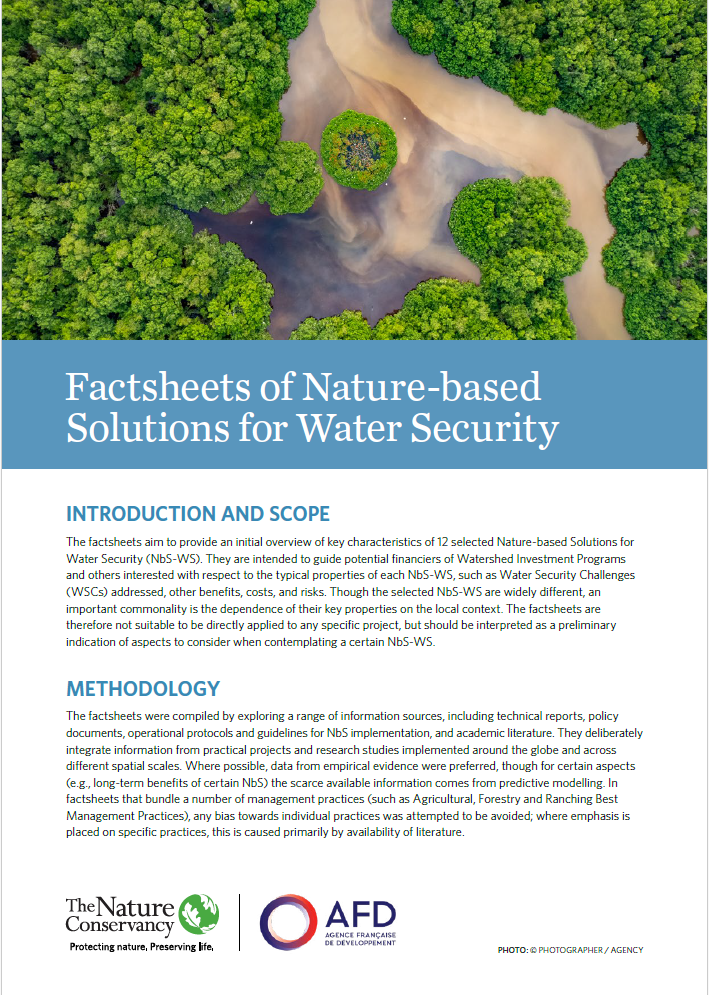 NbS Factsheet: Introduction to NbS for Water Security