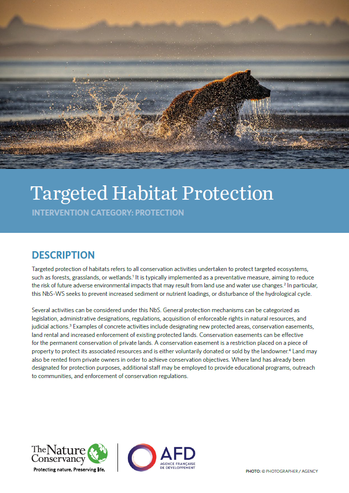 NbS Factsheet: Targeted Habitat Protection