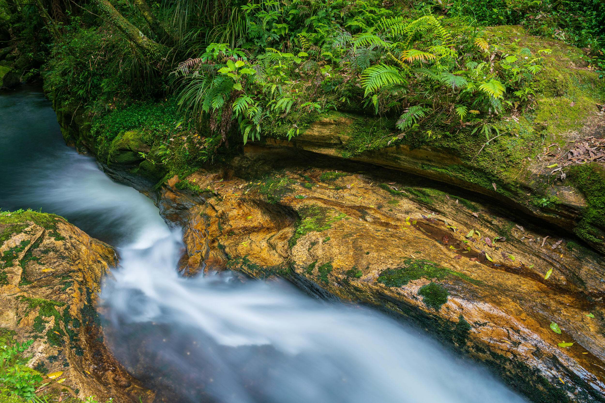 Turbulent little waterfall