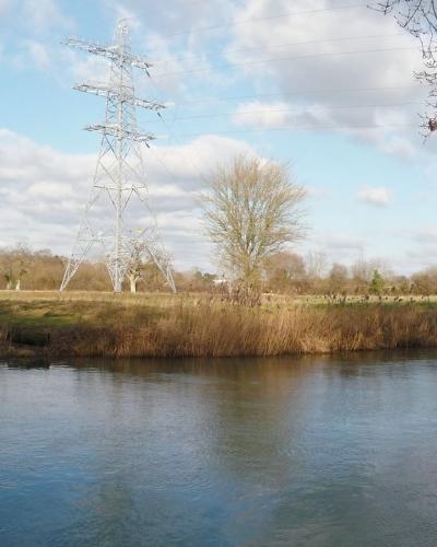 Panoramic view of the River Stour from the opposite bank