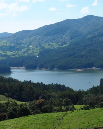 Aerial photo of a dam