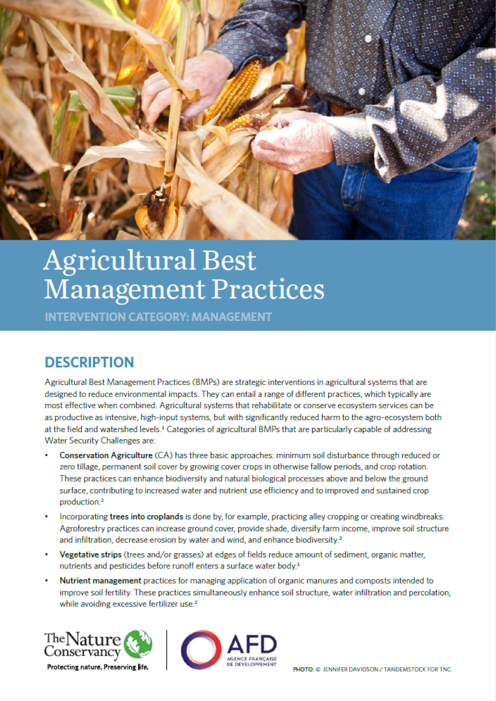 Screenshot of the factsheet