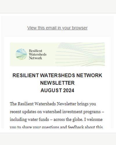 Newsletter page Screenshot