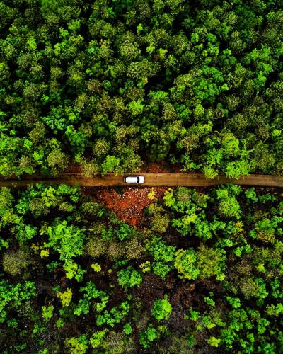 aerial shot and it really shows how small we our compared to mother nature.