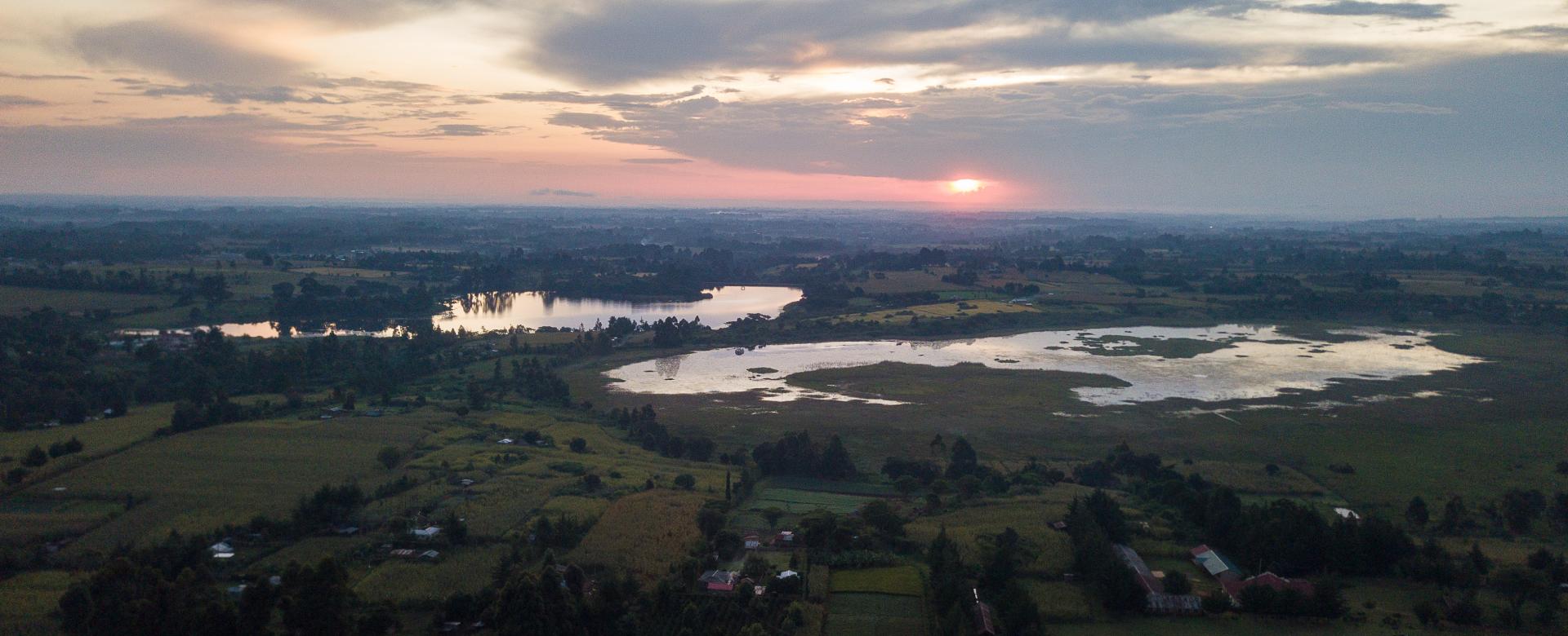 Drone image of Eldoret Watershed & Dam